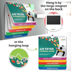 Air Fryer Cheat Sheet Magnets Cooking Guide Booklet - Air Fryer Magnetic Cheat Sheet Set Cooking Times Chart - Cookbooks Instant Air Fryer Accessories Oven Cooking Pot Temp Guide Kitchen Conversion