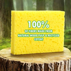 12 Counts Multipurpose Kitchen Sponges Pack Compostable Biodegradable Compressed Cellulose Sponges 18X Super Absorption POP UP Eco Sponge for Household Use