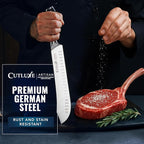 Cutluxe Butcher Knife – 10″ Bullnose Carving Knife, Forged High Carbon German Steel – Full Tang & Razor Sharp – Ergonomic Handle Design – Artisan Series