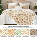 Cozy Bliss Luxury Sherpa Throw Blanket for Couch, Premium Reversible Thick Throw with Gingerbread & Candy Cane Design, Warm Cozy Soft Blanket for Home and Gifts (60 * 80)