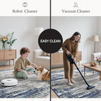 GENIMO 5x7 Area Rugs-Washable Area Rug Lightweight Low Pile, Non Slip Indoor Printed Modern Rug, Soft Pet Friendly Carpet for Living Room, Bedroom, Playroom, Blue Ivory