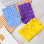 Zubebe 12 Pcs Duster Refill Reusable Fleece Duster Refills Feather Flat Dusters Multi Surface Washable Cleaning Pads Tools for Home, Blinds, Car, Pet, Furniture, Fans (Purple,Light Blue,Yellow)