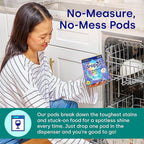 Dropps UltraWash Plus Dishwasher Detergent, Lemon Citrus (64 Pods) - Triple Action Biobased Power Deep Clean Dishwasher Detergent Tablets for Tough Stains - Dishwashing Pods for Shiny Dishes