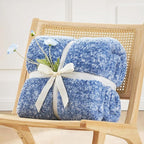 Cozy Bliss Luxury Sherpa Throw Blanket for Couch, Premium Reversible Plush Thick Throw, Warm Cozy Soft Blanket for Home and Gifts (Mottled Navy Blue, 50" x 60")