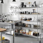 14" Deep x 54" Wide x 74" Height Wire Shelving Kit | 5-Tier | NSF Commercial Storage Rack Unit