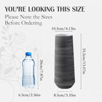 ALMA 13 inch Tall Black Vase Home Decor Trends for 2025, Large Grey Vase for Centerpieces Fits for Mid Century Modern Decor, Ceramic Floor Vases for Black Bathroom, Dining Table, Living Room