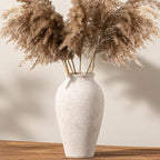 Ceramic Flower Vase Home Decor - Large Tall Farmhouse Table Vases Rustic Vintage Living Room Kitchen Bedroom Decorations for House Book Shelf Office Coffee Desk Dining Fireplace (11" Rustic)