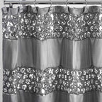 Zahari Home Sinatra 13pc Bathroom Shower Curtain Set - Classic Luxury Fabric Curtains with Unique Design & 12 Hooks