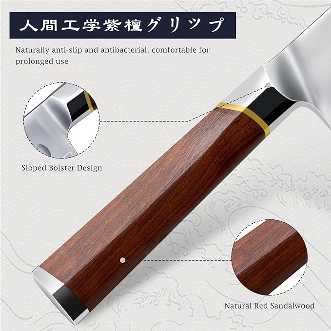 HOSHANHO Brisket Slicing Knife 12 Inch, Japanese High Carbon Steel Butcher Breaking Knife with Ergonomic Handle, Razor Sharp Curved Carving Knives for Meat, BBQ