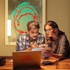 Floor Lamp with Remote Control,Bright Floor Lamps for Living Room/Bedroom/Office, Stepless Adjustable 3000K-6000K Colors and 10-100% Brightness,Standing Light with Foot Switch (Brass Gold)