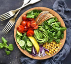 12" Premium Bamboo Round Tray - Natural Multipurpose Serving Platter for Grilling, BBQ, Tea, Coffee & Ottoman Decor