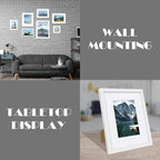 10x13 Picture Frames with Real Glass - Display 8.5x11 Diploma with Mat or 10 x 13 Photo without Mat, Wall or Table Top Display(White, 1 Pack)