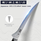 HOSHANHO Fillet Knife 7 Inch, Japanese High-carbon Steel Boning Knife for Meat Chicken Cutting, Razor Sharp Fish Fillet Knives with Ergonomic Red Sandalawooden Handle