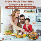 Razab 17 Cups / 132 Oz / 3900ml Large Glass Food Storage Containers with Lids - Leakproof, BPA-Free Large Meal Prep Container Ideal for Roasting Turkey, Store Leftover - Microwave & Oven Safe