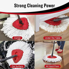 Mop Head Replacement for O-Cedar - Spin Mop Replacement Head - Microfiber Easywring Mop Heads with 1-Tank System, Machine Washable Mop Refill，Durable and Reusable, Easy to Install and Replace[6Pack]