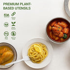 100% Compostable Froks - 100Pcs Heavy Duty Forks Disposable Utensils, BPA-Free, Heat Resistant, CPLA Disposable Forks, BPI Certified CPLA Disposable Cutlery for Party, Office & Picnic