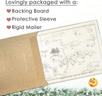 Winnie The Pooh Hundred Acre Wood Map - 8x10 Art Print (Unframed) | Neutral Nursery Decor | Kids Bedroom Wall Decor | A. A. Milne | Boys Room or Girls Room Artwork | Vintage Original Drawing