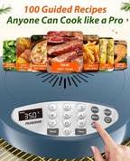 Nuwave Oven Pro Plus Air Fryer, Infra-Red Countertop, 2025 Advanced Convection, No Defrosting or Preheating, Cook Fresh or Frozen, Durable Power Dome, 100 Presets & 50 Memory, PFAS Free, Cozy Blue