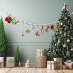 Hanging Photo Display Wall Decor with 30 Wood Clips, 67 Inches Boho Wooden Bead Garland Collage Picture Frame Photos String DIY, Photo Hanger for Bedroom Office Dorm Room Decor Gifts(2PCS)