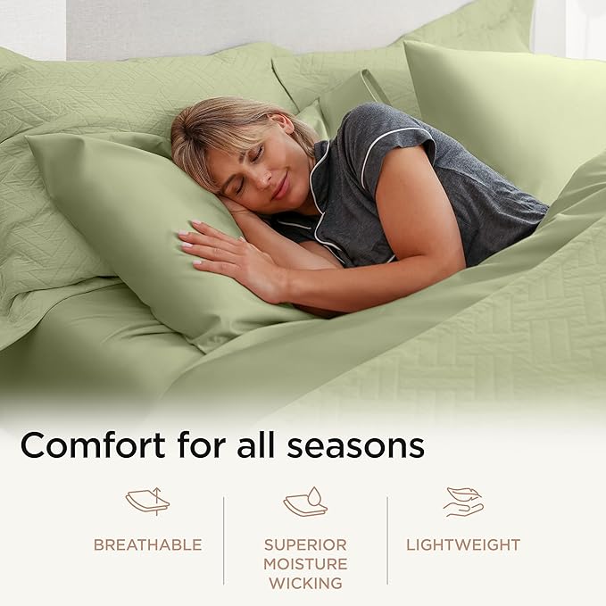 Threadmill Luxury Cotton Blankets for Twin Size Bed | All-Season 100% Cotton Twin Blanket for Bed | Criss Cross Jacquard Lightweight, Soft & Cozy Coverlet, 350GSM, 68 x 90 inches | Sage Green