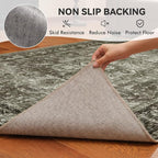 Olive Green Washable 8x10 Area Rugs for Living Room Rug Bedroom Rug-Carpet Neutral Vintage Dining Room Rugs for Under Table Soft Comfortable Non Slip