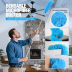 Lineslife Feather Duster,3 PCS Reusable Bendable Washable Cobweb Duster for Home Office Cleaning High Ceilings,Furniture,Roof