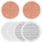 6 Pack Mop Pads Replacement Compatible with Bissell Spinwave Mops 2124 2039 2037 2039A Series Steam Mop Pads for Bissell Spinwave Hard Floor Cleaning Kits 2 Soft Pads, 2 Scrubby and 2 Heavy Scrub Pads
