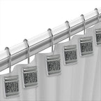 Zahari Home Sinatra 13pc Bathroom Shower Curtain Set - Classic Luxury Fabric Curtains with Unique Design & 12 Hooks