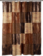 Zahari Home 13pc Zambia Animal Shower Curtain Set & Hooks - Classic Fabric Shower Curtain - Unique Western Country Design