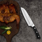 JARVISTAR Professional 7 Inch Chef's Santoku Knife, Ultra Sharp Vegetable Kitchen knife German Forged Steel, All-Purpose Nonstick Blade for Home Cooking Cutting Food