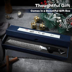 DRAGON RIOT 8 Inch Bread Knife with Damascus Pattern, VG10 Steel Core, High Carbon Stainless Steel Serrated Blade, Ergonomic Curved Handle, Easy to Clean, Kitchen & Baking Gift