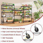 PrimeZone 6 Tier Wire Shelving with Wheels,Metal Shelf Heavy Duty Adjustable Kitchen Storage Shelves Unit, Pantry Organizer Rack Rolling for Garage Closet Laundry 36" W x 16" D x 79" H 2 Pack
