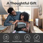 Clear Glass Dish Soap Dispenser by Brighter Barns - Kitchen Sink Set With Bamboo Tray - Modern Decor and Accessories, Minimalist Neutral Home (Clear)