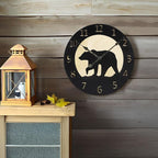Young's Inc Wood Bear Carved Wall Clock - Wall Clocks for Living Room Decor - Functional and Decorative Beach, Lake, and Farmhouse Wall Clock - 14" W x 14" H