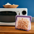 Stasher Premium Silicone Reusable Food Storage Stand-Up Mid Bag, Pink, Microwave, Sous Vide, Dishwasher, Oven and Freezer Safe, BPA Free, Leak-free, Eco-friendly, 56 Oz