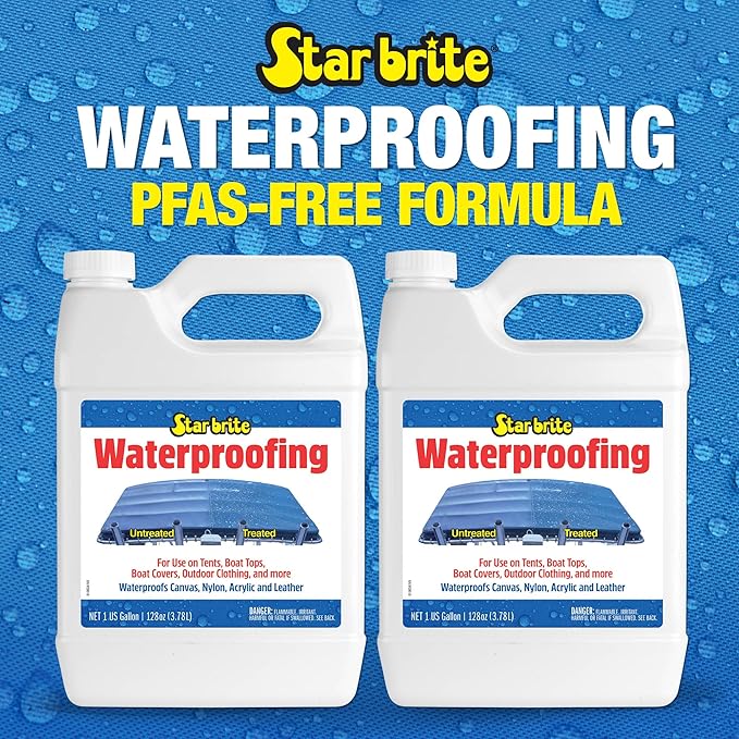STAR BRITE Waterproofing Spray, Waterproofer + Stain Repellent + UV Protection for Boat Covers, Car Covers, Bimini Tops, Tents, Jackets, Backpacks, Boots, Awnings, Patio Covers & More