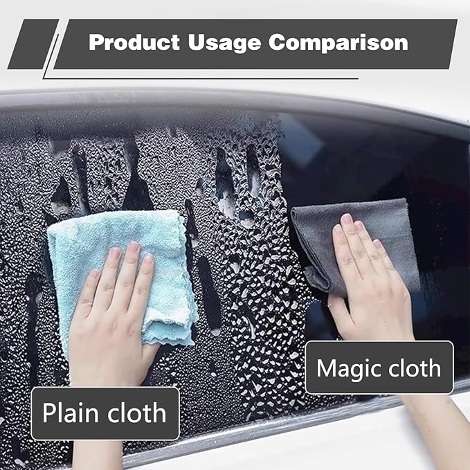 10pcs Thickened Magic Cleaning Cloth, Magic Cleaning Glass Cloth, Streak Free Reusable Microfiber Rag for Car, Window, Mirror, Kitchen (30x30cm)