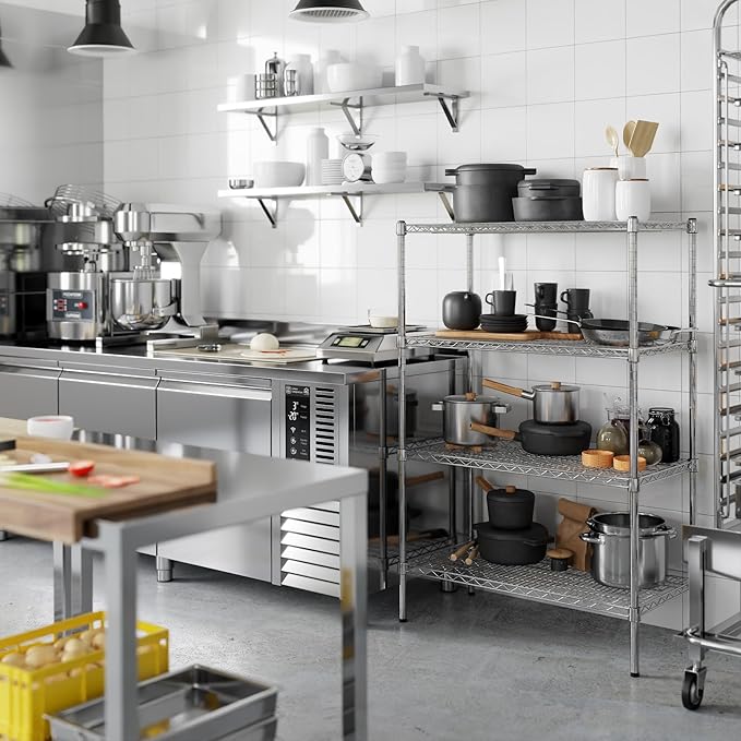 18" Deep x 36" Wide x 54" Height Wire Shelving Kit | 4-Tier | NSF Commercial Storage Rack Unit