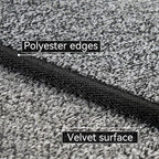 Area Rug with Non Slip Rubber Backing, Washable Soft Floor Carpet for Living Room, Kitchen, Entryway Indoor, Bedroom, Laundry, Low Pile Area Rugs, Solid Color with Pointillism Style, 3 * 5 ft Black