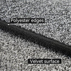 Door mat with Non Slip Rubber Backing, Washable Soft Floor Carpet for Kitchen, Hallway, Entryway Indoor, Bedroom, Laundry, Low Pile Area Rugs, Solid Color with Pointillism Style, 2 * 3 ft Black