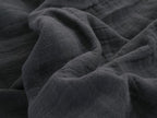 100% Cotton Muslin Throw Blanket for Bed, Couch, Small, Decorative, Soft, Pre-Washed, Breathable and Lightweight Gauze Blanket with Tassels, Suitable for All Seasons, Dark Grey, 50"x60"