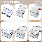 Stackable Clothes Storage Bins with Lids,Closet Organizers Fabric Box for Home and Office,Blanket Clothes Organizers,Under Bed Storage Containers 3 Pack.