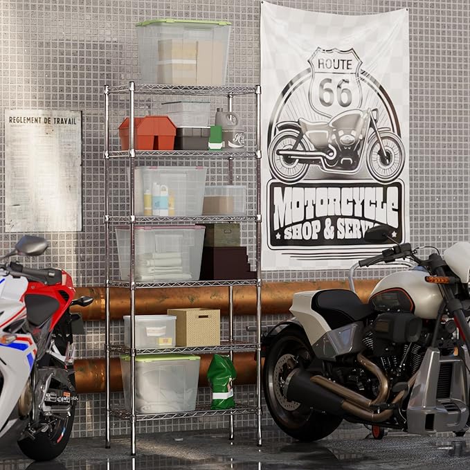 14" Deep x 30" Wide x 74" Height Wire Shelving Kit | 6-Tier | NSF Commercial Storage Rack Unit