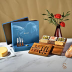 Shanik Large Acacia Wood Charcuterie Board Set – Includes 3 Removable Ceramic Bowls & Serving Utensils, Elegant Entertaining Gift for Any Occasion