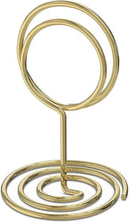 10 Pack Gold Table Number Holders for Signs - Photo Holders for Tables - Picture Holder for Tables - Mini Photo Stands - Placecard for Weddings Centerpieces - Wire Card Name Place Setting Card Stand