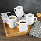 11oz White Diner Coffee Mug Set of 4 Ceramic Mugs Great for Kitchen Set, Travel, and Hot Tea (White)