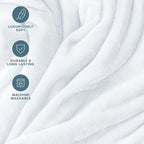 Bare Home Fleece Blanket - King Size - Ultra-Soft Lightweight for Bed, Sofa, and Couch - Luxury Microplush - Cozy Warm Blanket (King, White)