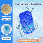Toilet Bowl Cleaners 2 Bottles | Automatic Long-Lasting Blue Toilet Cleaner Tablets, Septic Safe Toilet Bowl Tablets in Bottles | Larger capacity | Prevent Stain Buil（2800 Flushes Each）