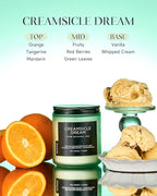 M&SENSE Orange Creamsicle Scented Candle, 7.05oz 50 Hours Slow Burning Non Toxic Natural Soy Wax 2 Wick Candle for Home Scented, Long Lasting Home Fragrance Gifts for Housewarming & Anniversry