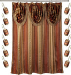 Zahari Home 13pc Contempo Bathroom Shower Curtain Sets Luxury Classic Shower Curtain & 12 Shower Curtain Hooks Contemporary Fabric Shower Curtain Unique Design Stylish Striped Shower Curtain Set